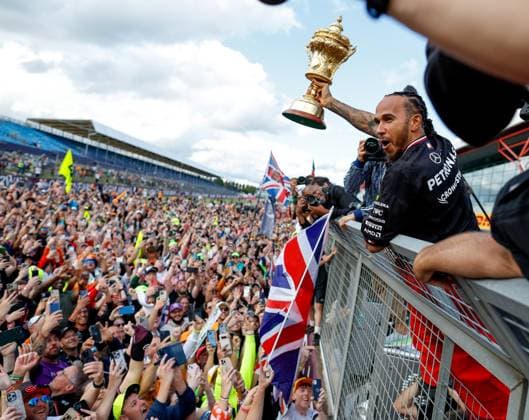 44 Lewis Hamilton GBR, Mercedes AMG Petronas F1 Team , F1 Grand Prix of Great Britain at Silverstone Circuit on July 7, 2024 in Silverstone, Great Britain Photo by HOCH ZWEI Silverstone Great Britain