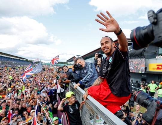 44 Lewis Hamilton GBR, Mercedes AMG Petronas F1 Team , F1 Grand Prix of Great Britain at Silverstone Circuit on July 7, 2024 in Silverstone, Great Britain Photo by HOCH ZWEI Silverstone Great Britain