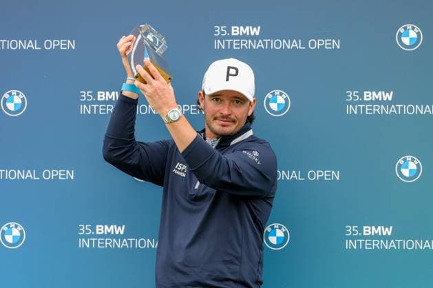 Winner of the 35th BMW International Open, Ewen Ferguson SCO with the trophy in his hands, BMW International Open 2024, Golf, DP World Tour, Men, Final, 07 07 2024 Moosinning Bavaria Germany Copyright: xkolbert-press ChristianxKolbertx