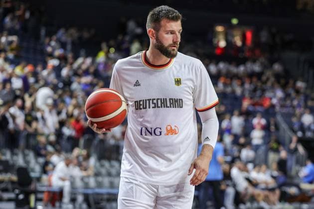 Basketball international match Germany France on 06 07 2024 at the Lanxess Arena in Cologne Leon Kratzer Germany xJRx