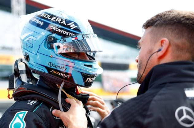 63 George Russell GBR, Mercedes AMG Petronas F1 Team , F1 Grand Prix of Great Britain at Silverstone Circuit on July 7, 2024 in Silverstone, Great Britain Photo by HOCH ZWEI Silverstone Great Britain