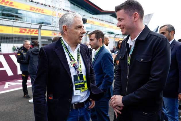 Rowan Atkinson, F1 Grand Prix of Great Britain at Silverstone Circuit on July 7, 2024 in Silverstone, Great Britain Photo by HOCH ZWEI Silverstone Great Britain