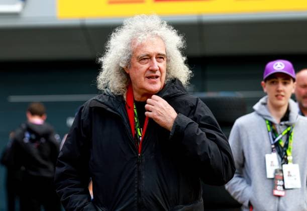 Sir Brian May, F1 Grand Prix of Great Britain at Silverstone Circuit on July 7, 2024 in Silverstone, Great Britain Photo by HOCH ZWEI Silverstone Great Britain