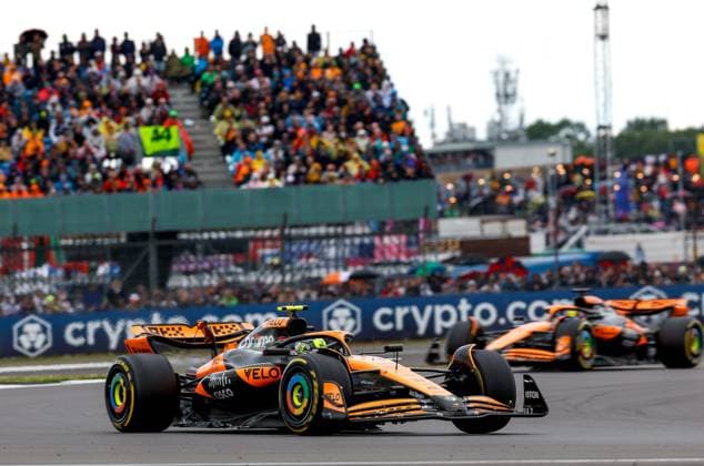 4 Lando Norris GBR, McLaren Formula 1 Team , F1 Grand Prix of Great Britain at Silverstone Circuit on July 7, 2024 in Silverstone, Great Britain Photo by HOCH ZWEI Silverstone Great Britain