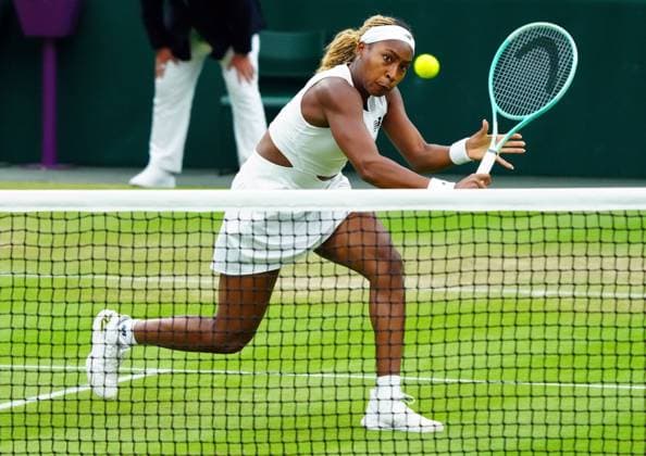 Coco Gauff during her fourth round match Wimbledon Tennis Championships, Day 7, The All England Lawn Tennis and Croquet Club, London, UK - 07 Jul 2024  Copyright: xJavierxGarcia Shutterstockx 14575058gr