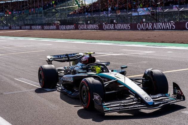 07 07 2024, Silverstone Circuit, Silverstone, FORMULA 1 QATAR AIRWAYS BRITISH GRAND PRIX 2024 , in the picture crossing the finish line of the winner Lewis Hamilton GBR , Mercedes AMG Petronas Formula One Team Defodi 506 20240707 hbr 0102 Defodi-506