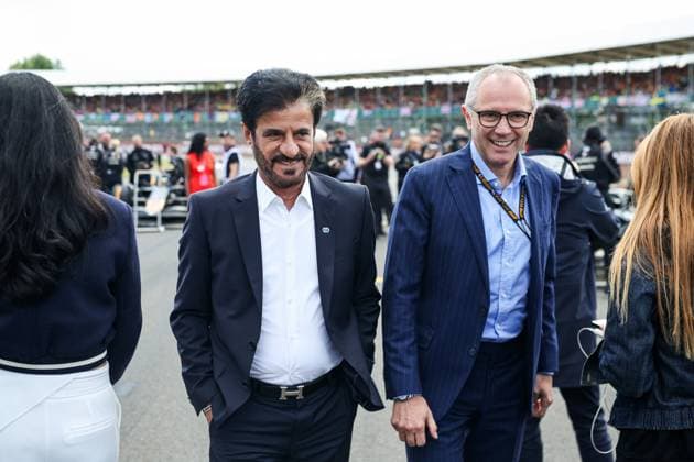 Mohammed Ben Sulayem UAE, FIA President , Stefano Domenicali ITA, President CEO of Formula 1 Group , F1 Grand Prix of Great Britain at Silverstone Circuit on July 7, 2024 in Silverstone, Great Britain Photo by HOCH ZWEI Silverstone Great Britain