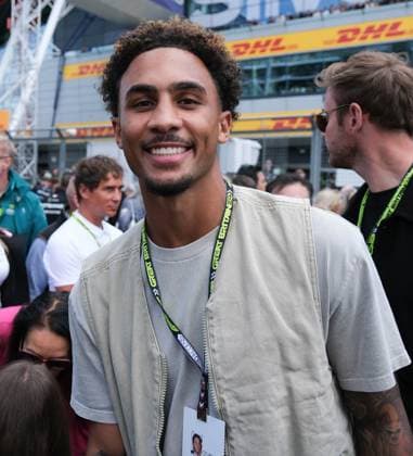 7th July 2024; Silverstone Circuit, Northamptonshire, England; Formula 1 2024 Qatar Airways British F1 Grand Prix; Race Day; professional boxer, Ben Whittaker, on the grid prior to the race  ActionPlus12666154 PaulxBonser