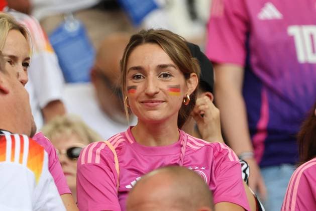 05 07 2024, Football, Men, UEFA European Championship 2024, Quarter Final, Quarter Final, Spain Germany, Girlfriend of coach Julian Nagelsmann Germany Lena Wurzenberger Stuttgart MHP Arena Baden Württemberg Germany DE Copyright: xSebastianxBachx