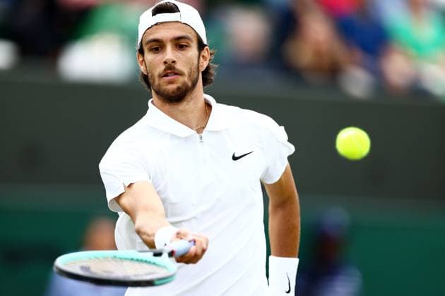 Lorenzo Musetti of Italy. Wimbledon Tennis Championships, Day 8, The All England Lawn Tennis and Croquet Club, London, UK - 08 Jul 2024  Copyright: xJamesxMarsh Shutterstockx 14575857x