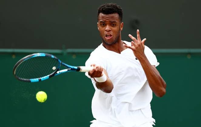 Giovanni Mpetshi Perricard of France. Wimbledon Tennis Championships, Day 8, The All England Lawn Tennis and Croquet Club, London, UK - 08 Jul 2024  Copyright: xJamesxMarsh Shutterstockx 14575857l