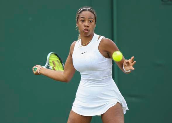 Tyra Caterina Grant USA , Girls Singles GS Tennis Wimbledon 2024 Grand Slam ITF ATP WTA AELTC London Great Britain 8 July 2024 Copyright: xJuergenxHasenkopfx
