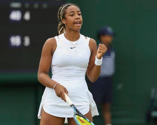 Tyra Caterina Grant USA makes a fist and cheers, cheers,joy,emotion, girls single GS Copyright: xJuergenxHasenkopfx