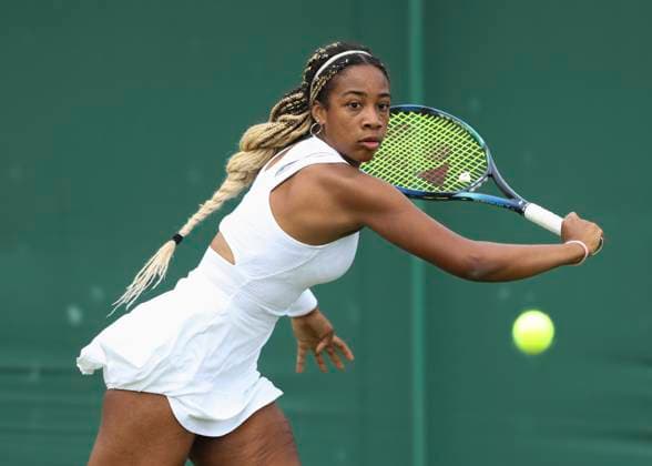 Tyra Caterina Grant USA , Girls Singles GS Tennis Wimbledon 2024 Grand Slam ITF ATP WTA AELTC London Great Britain 8 July 2024 Copyright: xJuergenxHasenkopfx