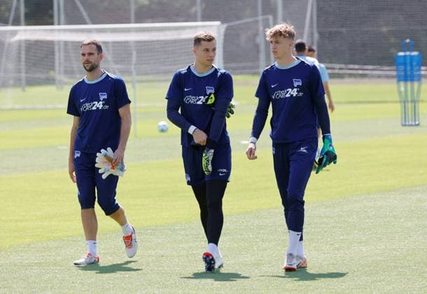 Germany, Berlin, Sportpark, GER, 2 FBL, Hertha BSC, Season 2024 25, Training, Photo Marius Gersbeck, Tjark Ernst, Tim Goller