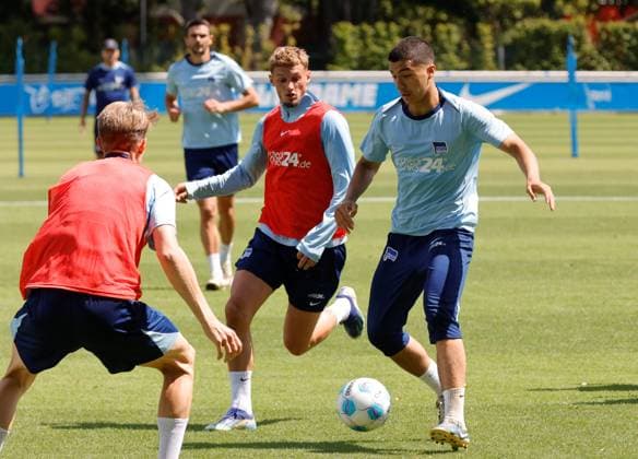 Germany, Berlin, Sportpark, GER, 2 FBL, Hertha BSC, Season 2024 25, Training, Photo Michael Cuisance, Ibrahim Maza
