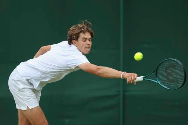 Tom Sickenberger GER , Boys Singles GS Tennis Wimbledon 2024 Grand Slam ITF ATP WTA AELTC London Great Britain 8 July 2024 Copyright: xJuergenxHasenkopfx