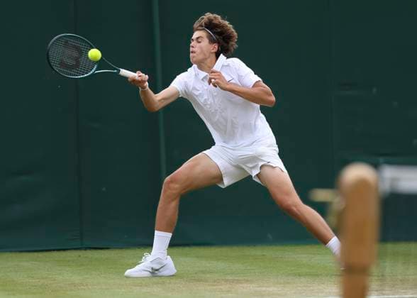 Tom Sickenberger GER , Boys Singles GS Tennis Wimbledon 2024 Grand Slam ITF ATP WTA AELTC London Great Britain 8 July 2024 Copyright: xJuergenxHasenkopfx