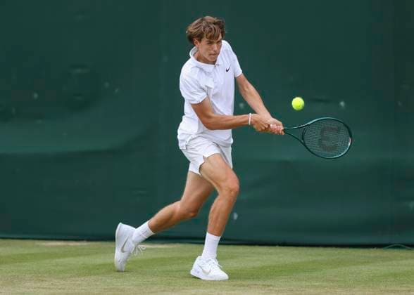 Tom Sickenberger GER , Boys Singles GS Tennis Wimbledon 2024 Grand Slam ITF ATP WTA AELTC London Great Britain 8 July 2024 Copyright: xJuergenxHasenkopfx