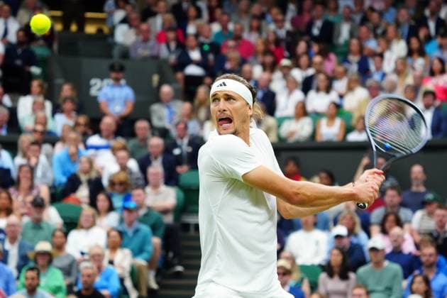 Alexander Zverev during his fourth round match Wimbledon Tennis Championships, Day 8, The All England Lawn Tennis and Croquet Club, London, UK - 08 Jul 2024  Copyright: xJavierxGarcia Shutterstockx 14575856x