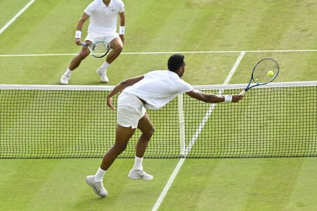 Tennis : Wimbledon 2024 - Giovanni Mpetshi Perricard - France Tennis : Wimbledon 2024 - England - 08 07 2024 ChrysleneCaillaud Panoramic 