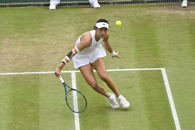 Tennis : Wimbledon 2024 - Wang Xinyu - Chine Tennis : Wimbledon 2024 - England - 08 07 2024 ChrysleneCaillaud Panoramic 