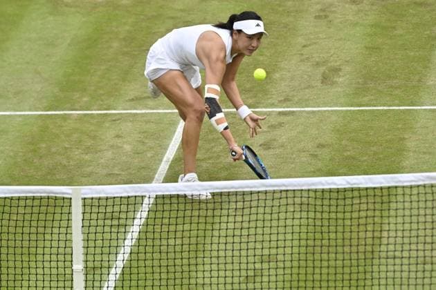Tennis : Wimbledon 2024 - Wang Xinyu - Chine Tennis : Wimbledon 2024 - England - 08 07 2024 ChrysleneCaillaud Panoramic 