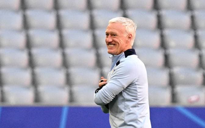 Germany Soccer Euro 2024 Training 8725088 08.07.2024 France s head coach Didier Deschamps attends a training session ahead of the UEFA EURO, EM, Europameisterschaft,Fussball 2024 semi-final soccer match agaisnt Spain at the Allianz Arena in Munich, Germany. Alexey Filippov Sputnik Munich Germany  Copyright: xAlexeyxFilippovx