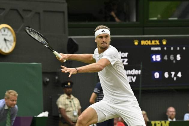 Tennis : Wimbledon 2024 - Alexander Zverev - Allemagne Tennis : Wimbledon 2024 - England - 08 07 2024 ChrysleneCaillaud Panoramic 