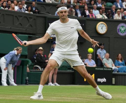 Lawn Tennis - 2024 Wimbledon Championship Mens Singles - Taylor Fritz (USA) v Alexander Zverev (GER) All England Lawn Tennis & Croquet Club - Monday 8th July 2024 Alexander Zverev (GER) 