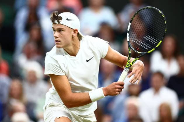 Holger Rune of Denmark Wimbledon Tennis Championships, Day 8, The All England Lawn Tennis and Croquet Club, London, UK - 08 Jul 2024  Copyright: xJamesxMarsh Shutterstockx 14575857he