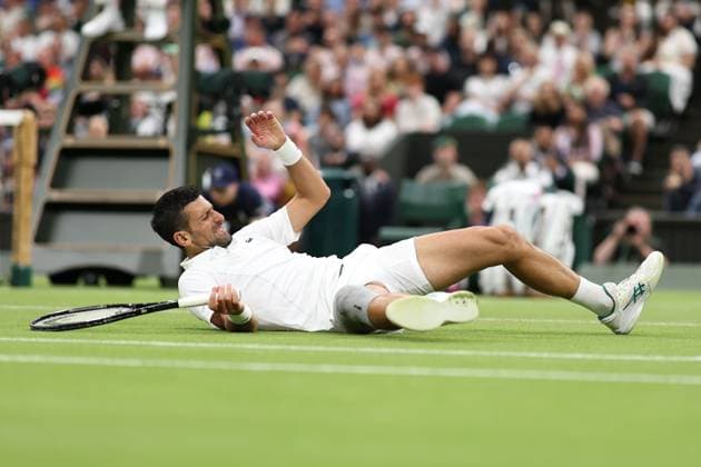 Sport Bilder des Tages Novak Djokovic of Serbia Wimbledon Tennis Championships, Day 8, The All England Lawn Tennis and Croquet Club, London, UK - 08 Jul 2024  Copyright: xEllaxLing Shutterstockx 14575858bi