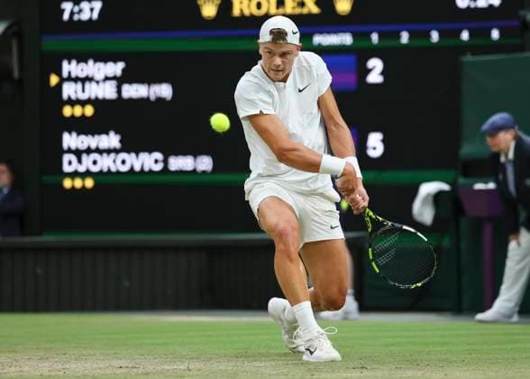 Holger Rune Tennis Wimbledon 2024 Grand Slam ITF ATP WTA AELTC London Great Britain 8 July 2024 Copyright: xJuergenxHasenkopfx