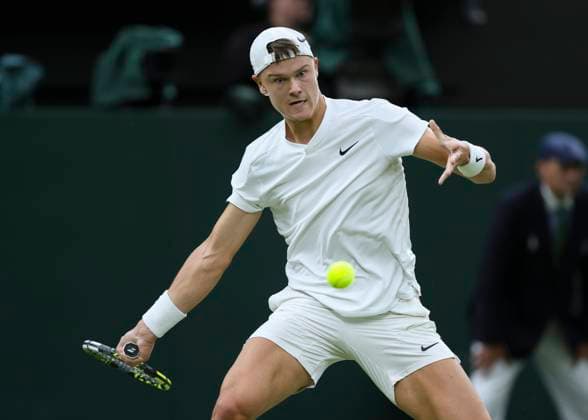 Holger Rune Tennis Wimbledon 2024 Grand Slam ITF ATP WTA AELTC London Great Britain 8 July 2024 Copyright: xJuergenxHasenkopfx