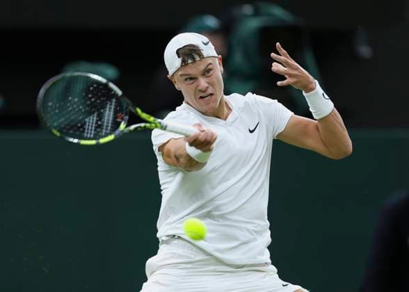 Holger Rune Tennis Wimbledon 2024 Grand Slam ITF ATP WTA AELTC London Great Britain 8 July 2024 Copyright: xJuergenxHasenkopfx