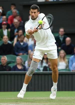 Novak Djokovic SRB Tennis Wimbledon 2024 Grand Slam ITF ATP WTA AELTC London Great Britain 8 July 2024 Copyright: xJuergenxHasenkopfx