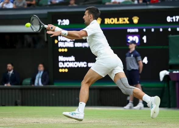 Novak Djokovic SRB Tennis Wimbledon 2024 Grand Slam ITF ATP WTA AELTC London Great Britain 8 July 2024 Copyright: xJuergenxHasenkopfx