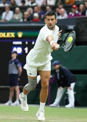 Novak Djokovic SRB Tennis Wimbledon 2024 Grand Slam ITF ATP WTA AELTC London Great Britain 8 July 2024 Copyright: xJuergenxHasenkopfx