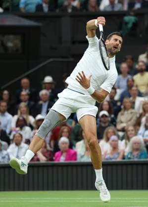 Novak Djokovic SRB Tennis Wimbledon 2024 Grand Slam ITF ATP WTA AELTC London Great Britain 8 July 2024 Copyright: xJuergenxHasenkopfx