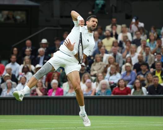 Novak Djokovic SRB Tennis Wimbledon 2024 Grand Slam ITF ATP WTA AELTC London Great Britain 8 July 2024 Copyright: xJuergenxHasenkopfx