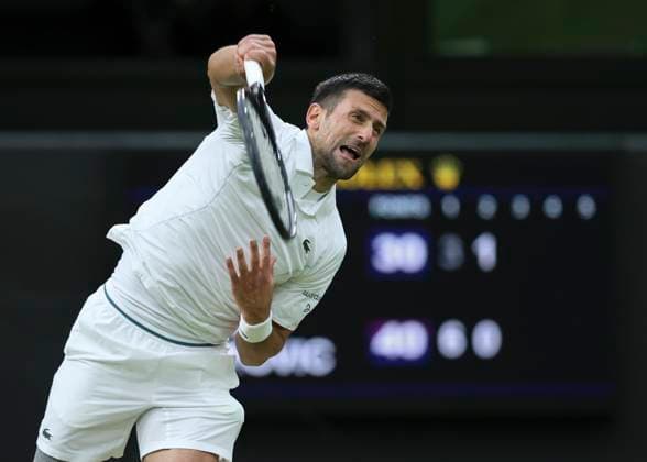 Novak Djokovic SRB Tennis Wimbledon 2024 Grand Slam ITF ATP WTA AELTC London Great Britain 8 July 2024 Copyright: xJuergenxHasenkopfx
