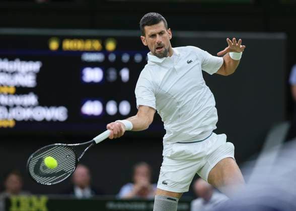 Novak Djokovic SRB Tennis Wimbledon 2024 Grand Slam ITF ATP WTA AELTC London Great Britain 8 July 2024 Copyright: xJuergenxHasenkopfx