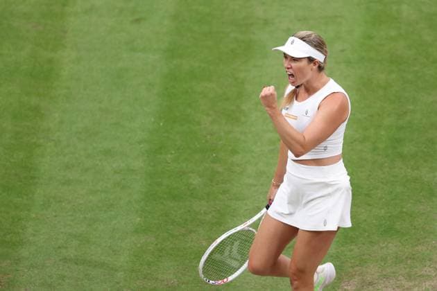 Danielle Collins (USA) TENNIS : Wimbledon 2024 - 08 07 2024 AntoineCouvercelle Panoramic 