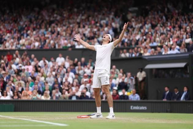 Taylor Fritz (USA) TENNIS : Wimbledon 2024 - 08 07 2024 AntoineCouvercelle Panoramic 