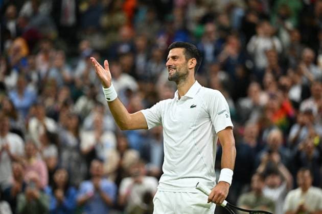 Wimbledon - Fourth Round Novak Djokovic (SRB) during his fourth round match at the 2024 Wimbledon Championships at the AELTC in London, UK, on July 8, 2024. Photo by Corinne Dubreuil ABACAPRESS.COM LONDON  Copyright: xDubreuilxCorinne ABACAx