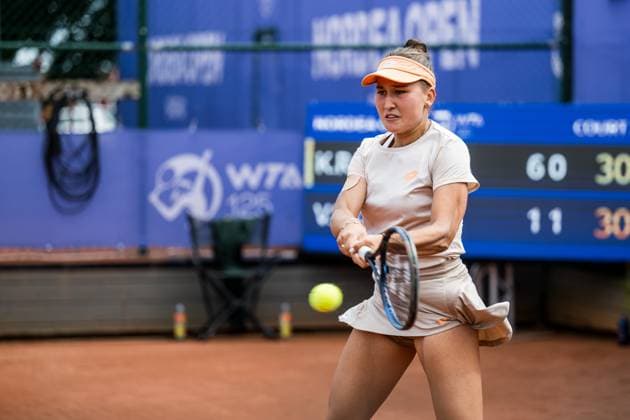 240709 Kamilla Rakhimova during day 2 of the WTA Nordea Open on July 9, 2024 in Bastad  Copyright: NICLASxJÖNSSON BB240709NO016