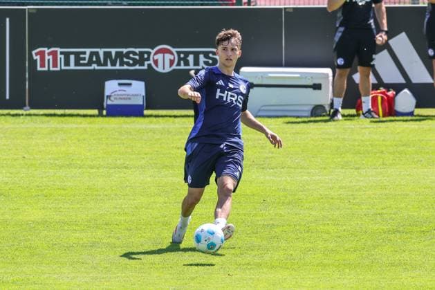 09 07 2024, Football, Summer preparation, Season 2024 2025, Vitalie Becker FC Schalke 04 Mittersill Stadium Mittersill Austria xRHR PHOTO TRx Copyright: TimxRehbein RHR-FOTOx RHR-FOTO TR