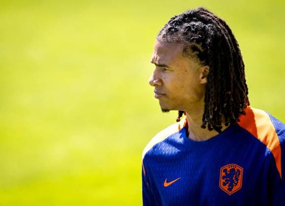 WOLFSBURG - Nathan Ake during a training session of the Dutch national team, Nationalteam at the AOK Stadium on July 9, 2024 in Wolfsburg, Germany. The Dutch national team is preparing for the semi-finals of the European Football Championship in Germany against England. ANP KOEN VAN WEEL UEFA EURO, EM, Europameisterschaft,Fussball 2024 2024 xVIxANPxSportx xxANPxIVx 503109687 originalFilename: 503109687.jpg