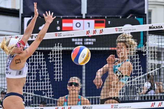 Beach Pro Tour Elite 16 Vienna, 09 07 2024, Vienna Laura Ludwig GER , Louisa Lippmann GER Beach Pro Tour Elite 16 Vienna, Vienna on 09 07 2024 Copyright: xBEAUTIFULxSPORTS PeterxWeberx
