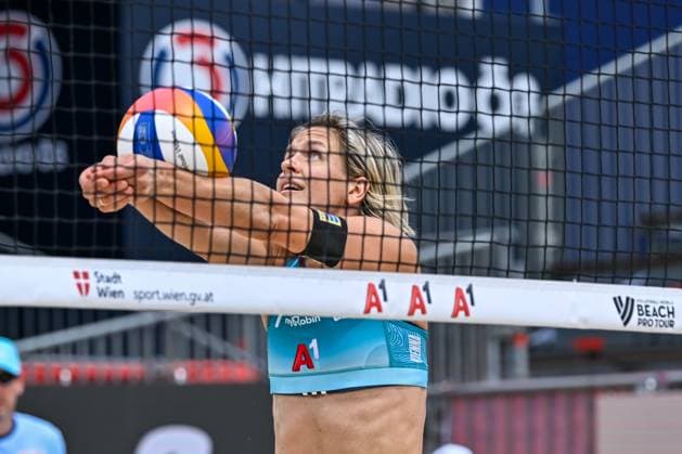 Beach Pro Tour Elite 16 Vienna, 09 07 2024, Vienna Laura Ludwig GER Beach Pro Tour Elite 16 Vienna, Vienna on 09 07 2024 Copyright: xBEAUTIFULxSPORTS PeterxWeberx